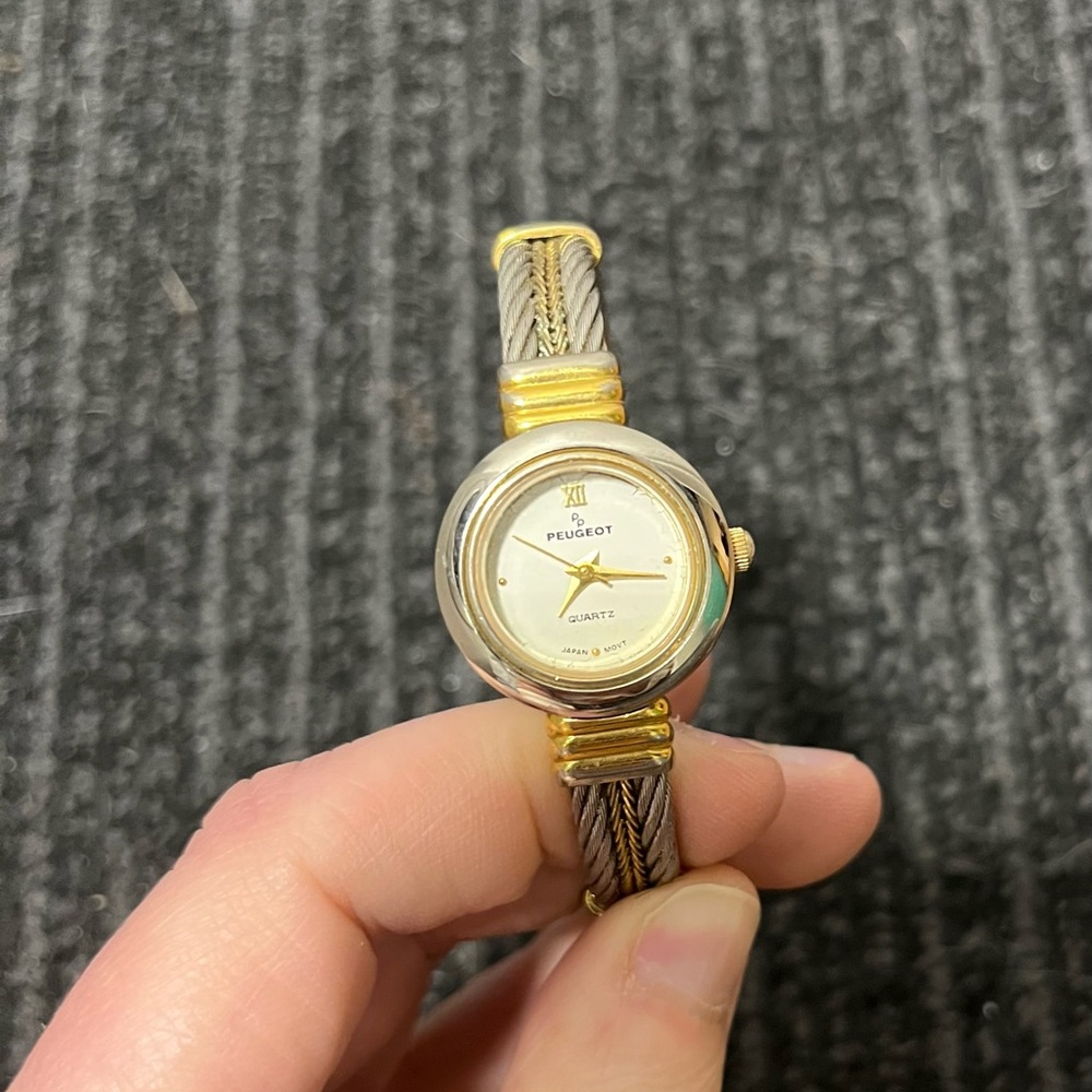 Peugeot Silver and Gold Watch